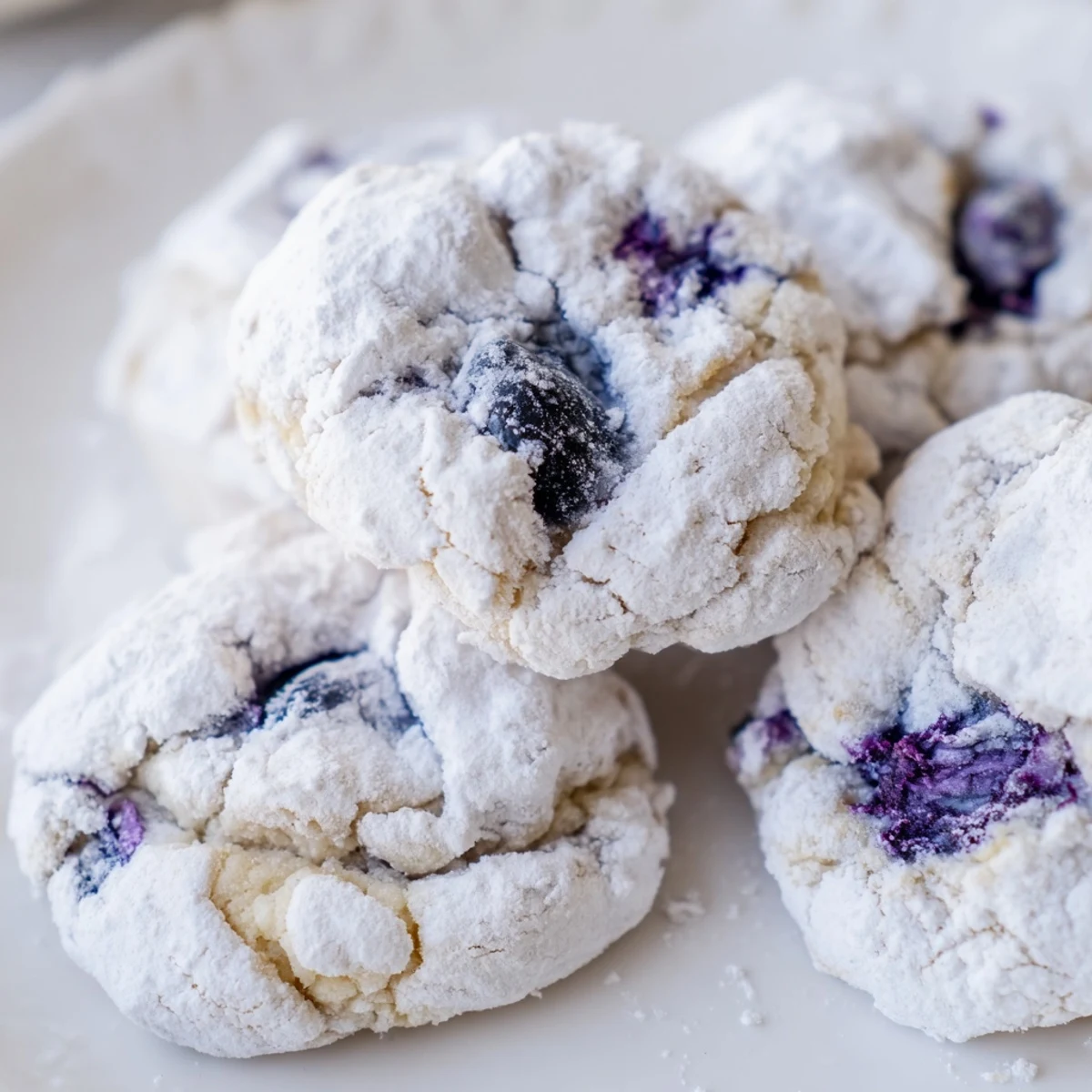 Blueberry Crinkle Cookies
