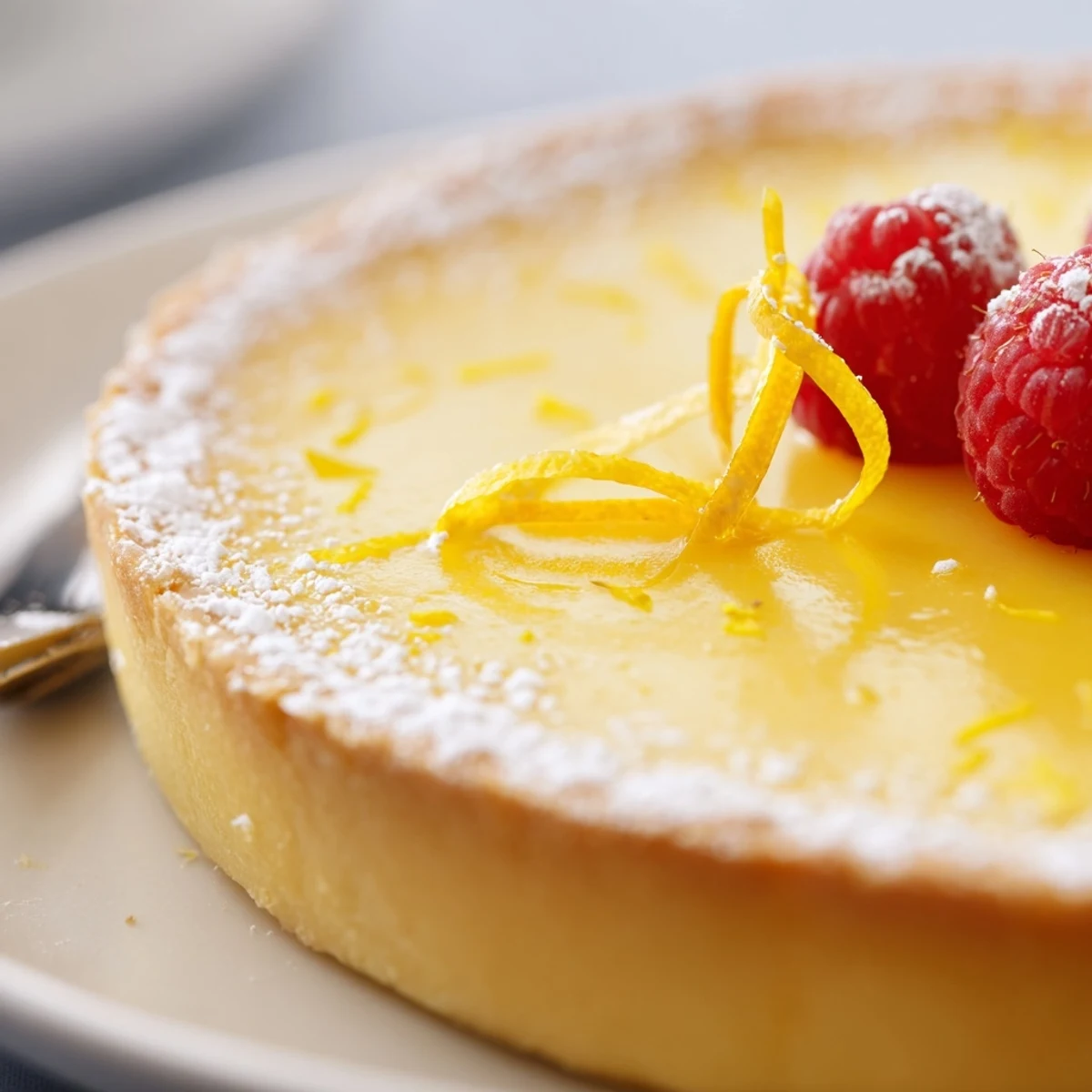 Creamy Lemon Tart Recipe with silky, tangy filling and crisp buttery crust