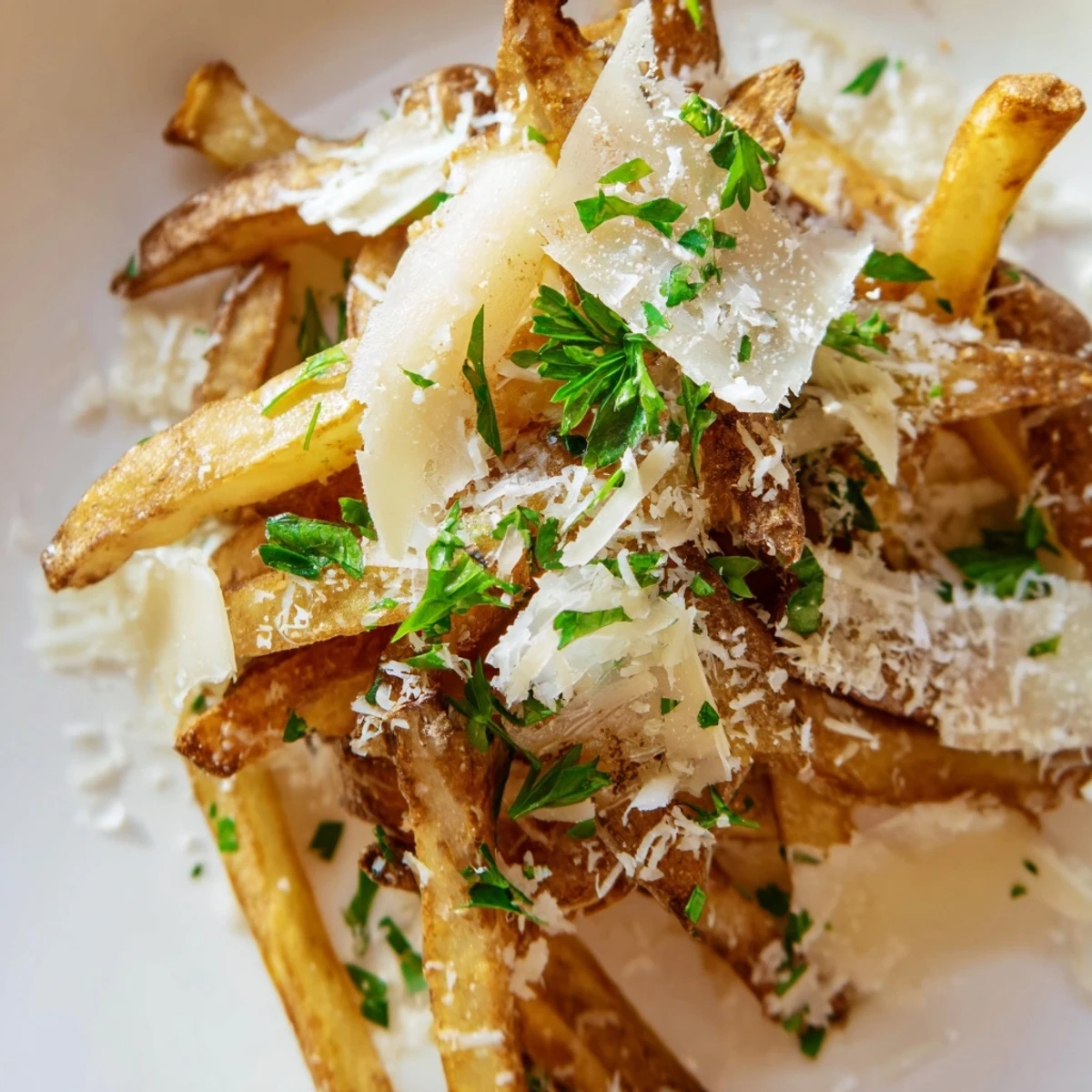 Crispy baked fries drizzled with aromatic truffle oil and sprinkled with Parmesan.