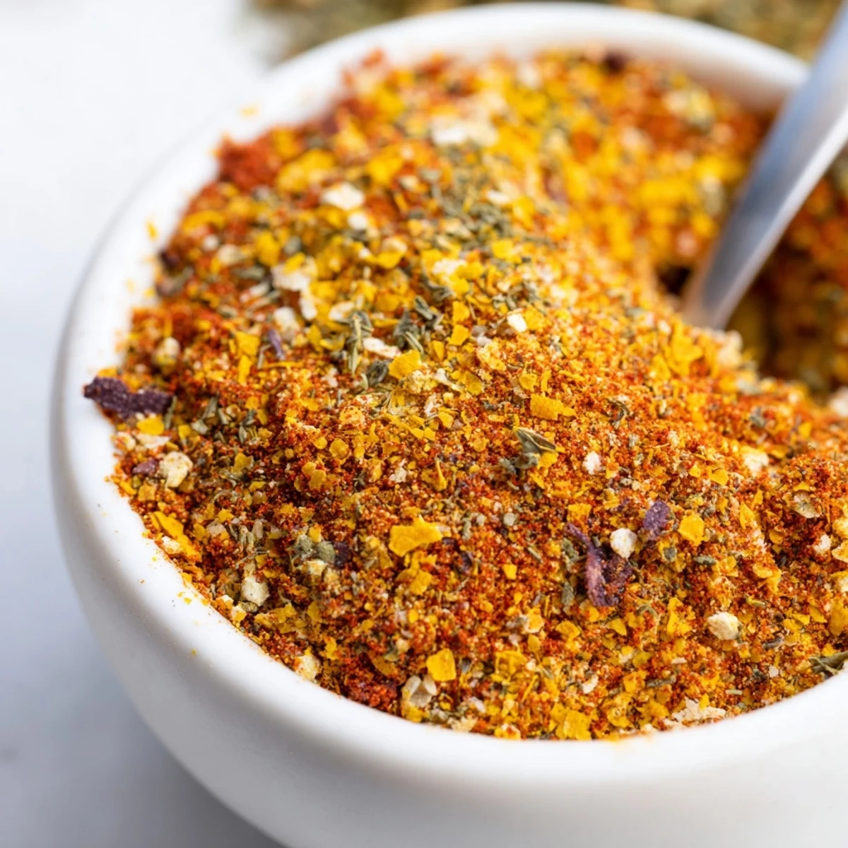Jar of Vegan Chicken Seasoning For Rubs Marinades And Broth, aromatic golden flakes