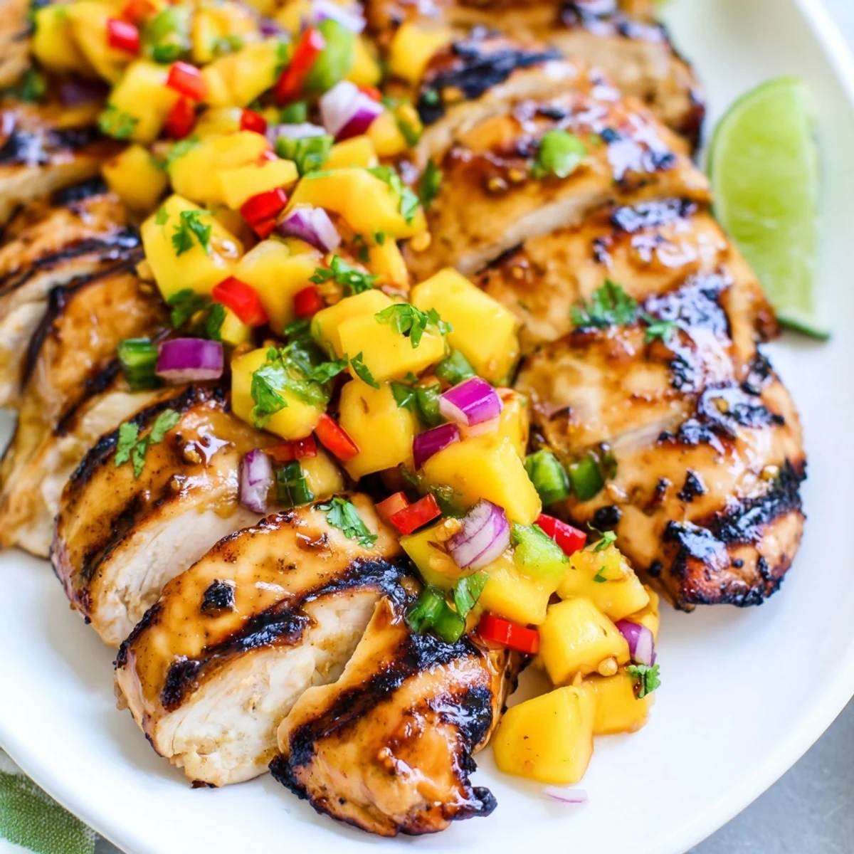 Honey Lime Chicken Mango Salsa