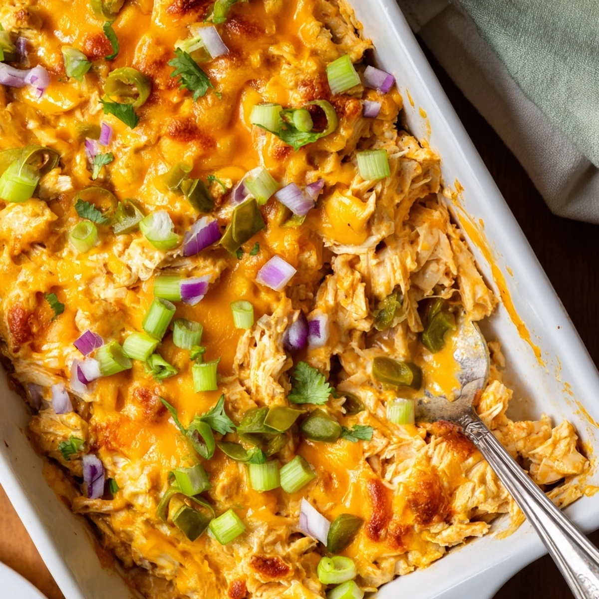 Jalapeno Buffalo Chicken Casserole