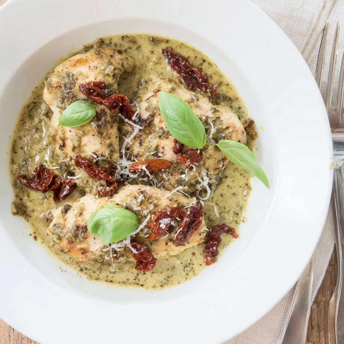 Tender seared Marry Me Chicken Pesto smothered in a rich garlicky Parmesan pesto cream sauce