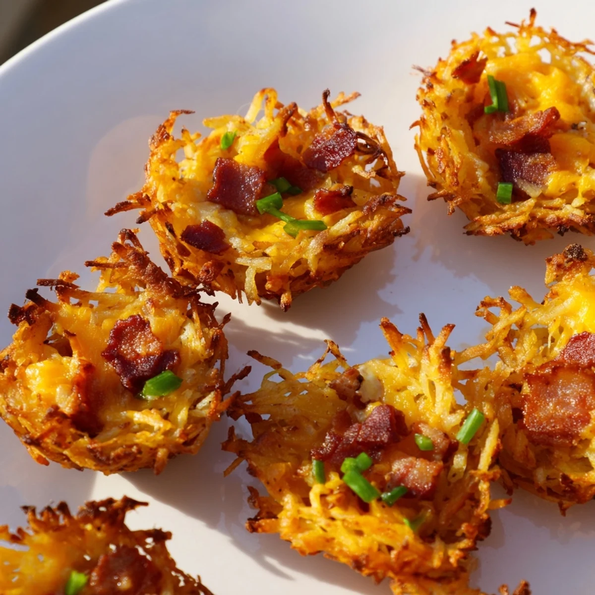 Cheesy Loaded Hashbrown Bites