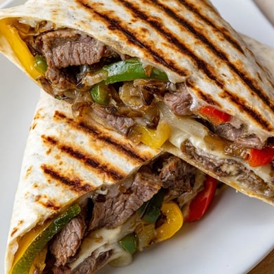 Crispy Philly Cheesesteak Grilled Wraps