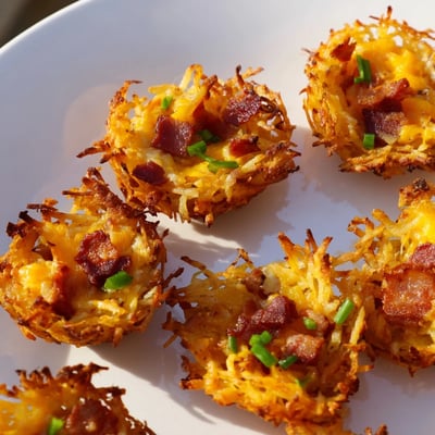 Cheesy Loaded Hashbrown Bites